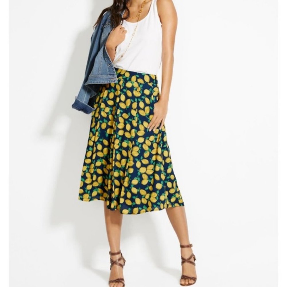 The Limited lemon print skirt